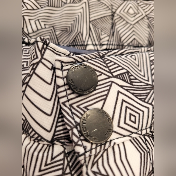 Arctix Kids Snowpants Black White Geometric Insulated Winter Sports Pants Y Med - Picture 5 of 11